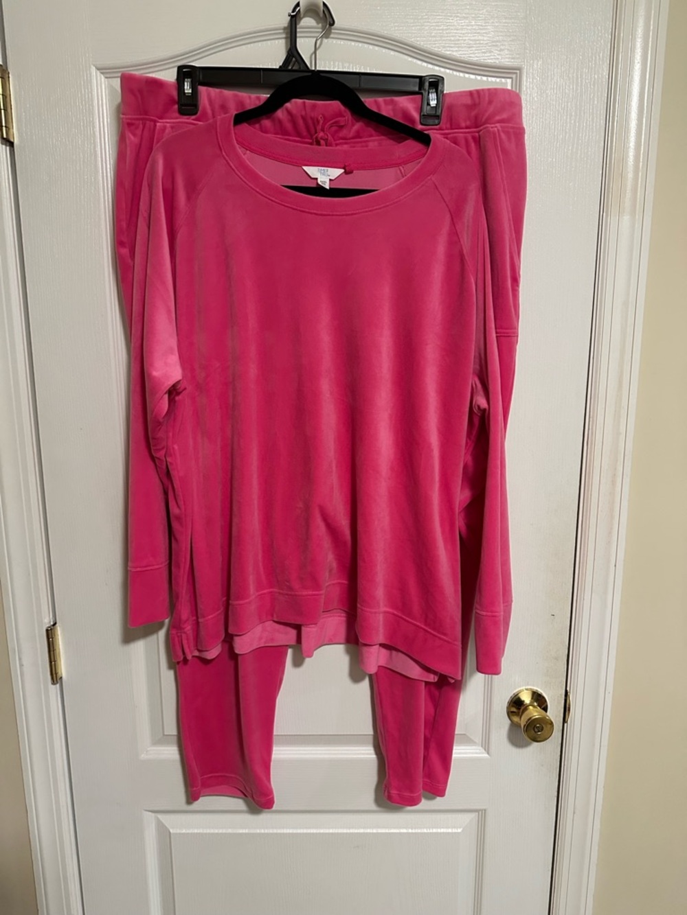 Time and Tru Pink Velour Lounge Set XXXL (22) Plus Size Matching Set Cozy 💗✨
